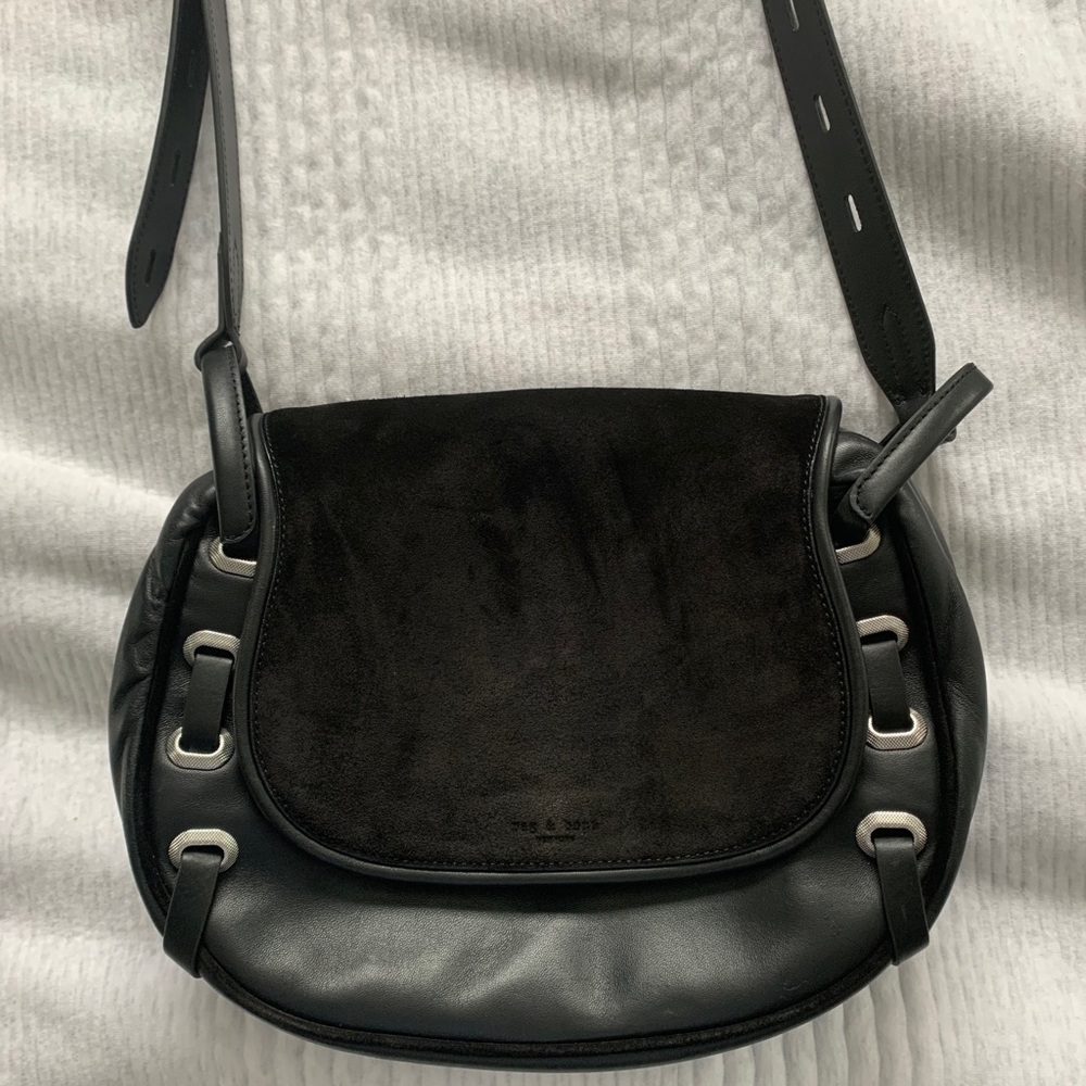 Rag & Bone Legend saddle black bag